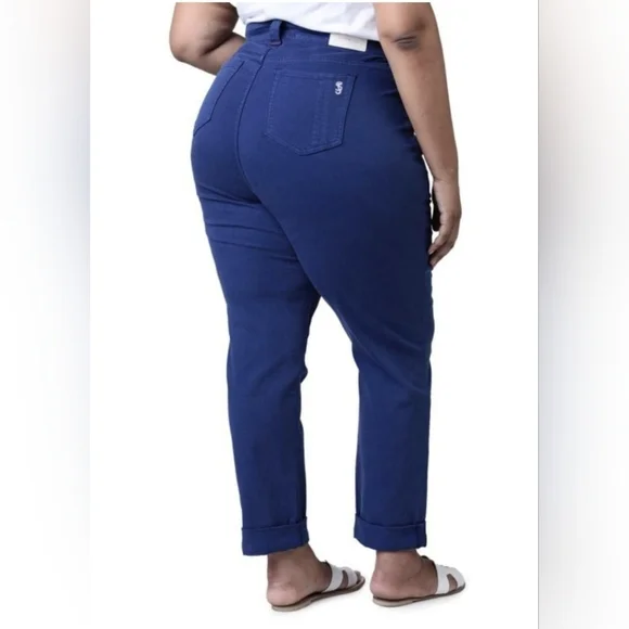 Slink Women's Plus Size Curvy High Rise Stretch Purple Denim Jeans Size 22 - Picture 5 of 13